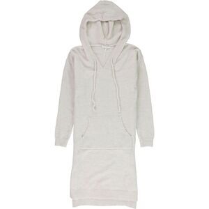 Stitch Drop Womens Serene Hoodie Dress, Off-White, S, DM